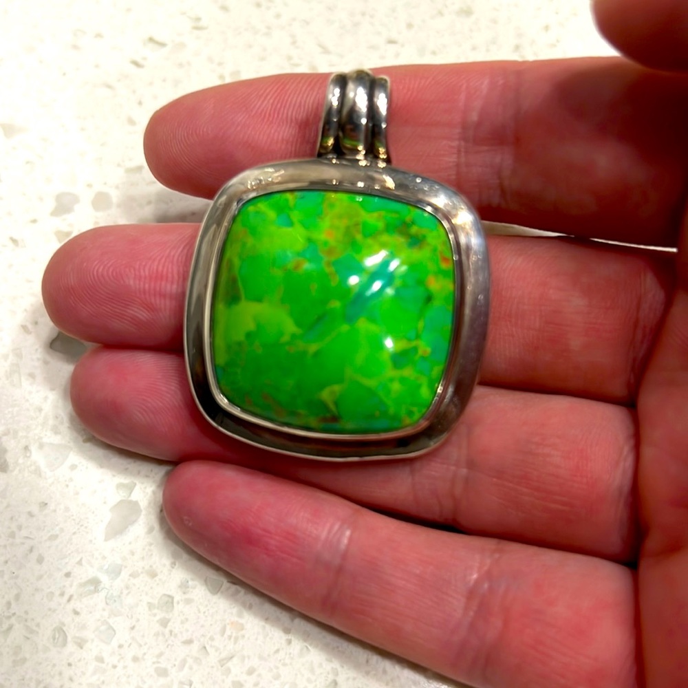 David Yurman RARE Albion Turquoise Pendant